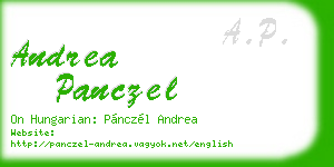 andrea panczel business card