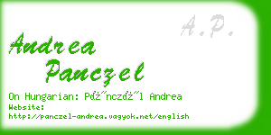 andrea panczel business card